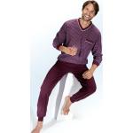 Schokoladenbraune bader Pyjamas lang aus Baumwolle für Herren Größe 3 XL 