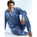 Indigofarbene bader Pyjamas lang aus Baumwolle für Herren Größe 3 XL 
