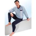 Hellblaue bader Pyjamas lang aus Baumwolle für Herren Größe L 
