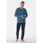 Schlafanzug SCHIESSER "Casual Essentials" blau (petrol) Damen Homewear-Sets Pyjamas