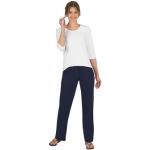 Weiße Trigema Bio Nachhaltige Damenschlafanzüge & Damenpyjamas mit Knopf aus Baumwolle Größe XXL 1-teilig 
