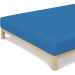 Blaue Schlafgut Bio Spannbettlaken & Spannbetttücher aus Baumwolle 130x200 