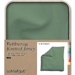Grüne Unifarbene Schlafgut Bio Bettwäsche Sets & Bettwäsche Garnituren mit Reißverschluss aus Jersey 200x200 