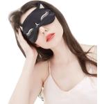 Schwarze Schlafmasken & Schlafbrillen mit Katzenmotiv für Herren 