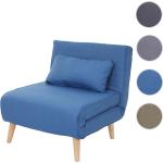 Schlafsessel HWC-D35, Schlafsofa Funktionssessel Klappsessel Relaxsessel Jugendsessel Sessel, Stoff/Textil ' blau