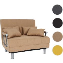 Schlafsessel HWC-K29, Klappsessel Schlafsofa Gästebett Relaxsessel, Liegefläche 186x97cm ' Stoff/Textil creme-beige