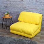 Gelbe MCW L-förmige Relaxsessel aus Textil klappbar 