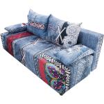 Blaue Mooved Schlafsofas & Schlafcouches aus Textil Breite 150-200cm, Höhe 50-100cm, Tiefe 50-100cm 