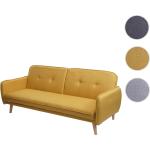 Gelbe Moderne Mendler Relaxsofas aus Textil mit verstellbarer Rückenlehne Breite 150-200cm, Höhe 50-100cm, Tiefe 50-100cm 3 Personen 