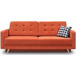 Schlafsofa Kippsofa Sofa mit Schlaffunktion Klappsofa Bettfunktion mit Bettkasten Couchgarnitur Couch Sofagarnitur - CARLA (Orange)