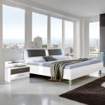 Weiße Moderne Franco Möbel Rechteckige Französische Doppelbetten 160x190 