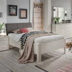 Weiße Franco Möbel Rechteckige Einzelbetten aus Kunstleder 100x220 