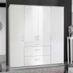 Weiße Moderne Star Möbel Kleiderschränke Hochglanz lackiert mit Schublade Breite 150-200cm, Höhe 150-200cm, Tiefe 50-100cm 