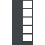 Schwarze Pickawood Regalschränke lackiert aus Massivholz mit Schublade Breite 150-200cm, Höhe 150-200cm, Tiefe 0-50cm 