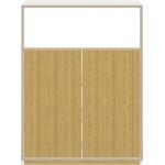 Weiße Pickawood Vertikos matt aus Massivholz mit Schublade Breite 100-150cm, Höhe 100-150cm, Tiefe 0-50cm 
