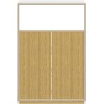 Weiße Pickawood Vertikos matt aus Massivholz mit Schublade Breite 100-150cm, Höhe 100-150cm, Tiefe 0-50cm 