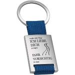 Reduzierte Blaue Schutzengel-Schlüsselanhänger personalisiert für Damen zum Jubiläum 