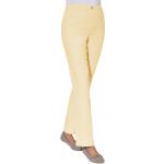 Pastellgelbe Casual Schlupfjeans mit Reißverschluss aus Baumwolle für Damen Größe XL Petite 