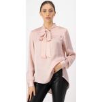 Reduzierte Rosa Elegante Langärmelige LOUIS and MIA V-Ausschnitt Festliche Blusen mit Knopf aus Polyester für Damen Größe M für den für den Frühling 