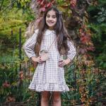 Casual Kinderkragenkleider aus Baumwolle trocknergeeignet für Mädchen für den für den Winter 