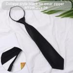 Schwarze Schmale Krawatten aus Polyester für Herren 