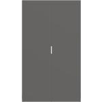 Anthrazitfarbene Pickawood Kleiderschränke mit Spiegel mit Schublade Breite 100-150cm, Höhe 200-250cm, Tiefe 50-100cm 