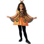 Orange Schmetterling-Kostüme aus Polyester für Kinder Größe 98 