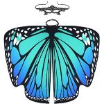 Blaue Schmetterling-Kostüme aus Spitze für Damen 
