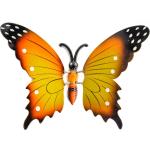 Schmetterling mit Blumespiess orange