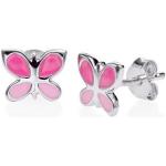 Silberne Schmetterling Ohrringe mit Insekten-Motiv aus Silber für Herren 
