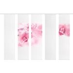 Pinke Blumenmuster Moderne Schmidt Schiebegardinen & Schiebevorhänge mit Blumenmotiv aus Textil 5-teilig 