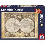 Reduzierte 2000 Teile Schmidt Spiele Puzzles mit Weltkartenmotiv 