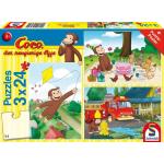 24 Teile Schmidt Spiele Coco der neugierige Affe Bauernhof Rahmenpuzzles für 3 - 5 Jahre 