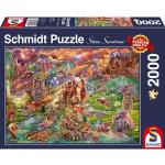 2000 Teile Schmidt Spiele Drachen Puzzles für 7 - 9 Jahre 