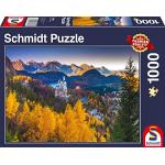 1000 Teile Schmidt Spiele Puzzles mit Schloss Neuschwanstein Motiv 