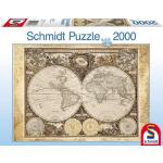 2000 Teile Puzzles mit Weltkartenmotiv für ab 12 Jahren 
