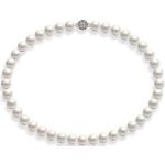 Weiße Perlenketten aus versilbert mit Echte Perle für Damen zum Muttertag 