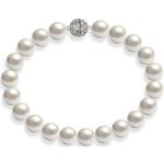 Weiße Perlenketten aus versilbert mit Echte Perle für Damen zum Muttertag 