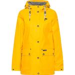 Sonnengelbe Wasserdichte Schmuddelwedda Regenjacken mit Reißverschluss aus Jersey für Damen Größe XL 