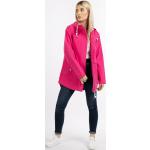 Reduzierte Pinke Unifarbene Wasserdichte Winddichte Schmuddelwedda Regenjacken mit Reißverschluss mit Kapuze für Damen Größe M 
