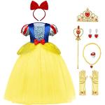 Gelbe Schneewittchen Prinzessin Schneewittchen Rundhals-Ausschnitt Prinzessin-Kostüme aus Tüll für Kinder 
