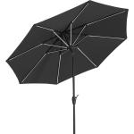 Anthrazitfarbene Schneider Schirme Runde Sonnenschirme imprägniert aus Aluminium mit Kurbel 