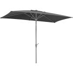 Silbergraue Schneider Schirme Rechteckige Sonnenschirme imprägniert aus Polyester mit Kurbel 