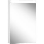 Weiße Moderne Möbel Schneider Spiegelschränke LED beleuchtet Breite 0-50cm, Höhe 50-100cm, Tiefe 0-50cm 