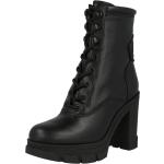 Reduzierte Schwarze Guess Runde High Heel Stiefeletten & High Heel Boots mit Reißverschluss aus Leder für Damen Größe 41 