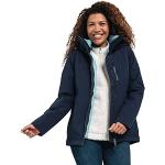 Reduzierte Marineblaue Gesteppte Wasserdichte Schöffel 3-in-1 Jacken mit Reißverschluss für Damen Größe S 