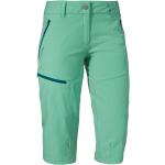 Mintgrüne Atmungsaktive Schöffel Kurze Hosen mit Reißverschluss aus Nylon für Damen Übergrößen 