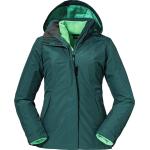Grüne Wasserdichte Winddichte Atmungsaktive Schöffel Partinello 3-in-1 Jacken für Damen Größe L für den für den Herbst 