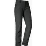 Anthrazitfarbene Unifarbene Wasserdichte Schöffel Zip Off Hosen & Zipphosen mit Reißverschluss enganliegend für Damen Größe M 