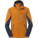 Orange Sportliche Schöffel Lodron Herrenhoodies & Herrenkapuzenpullover mit Reißverschluss aus Fleece Größe XL 